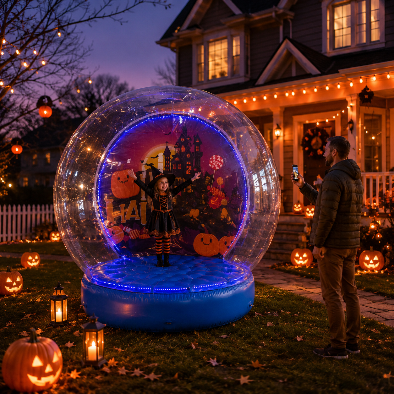 NB-TE066 Waterproof PVC Inflatable Photo Booth Ball with Built-in Blower for Halloween Christmas Birthday Party Event Decoration