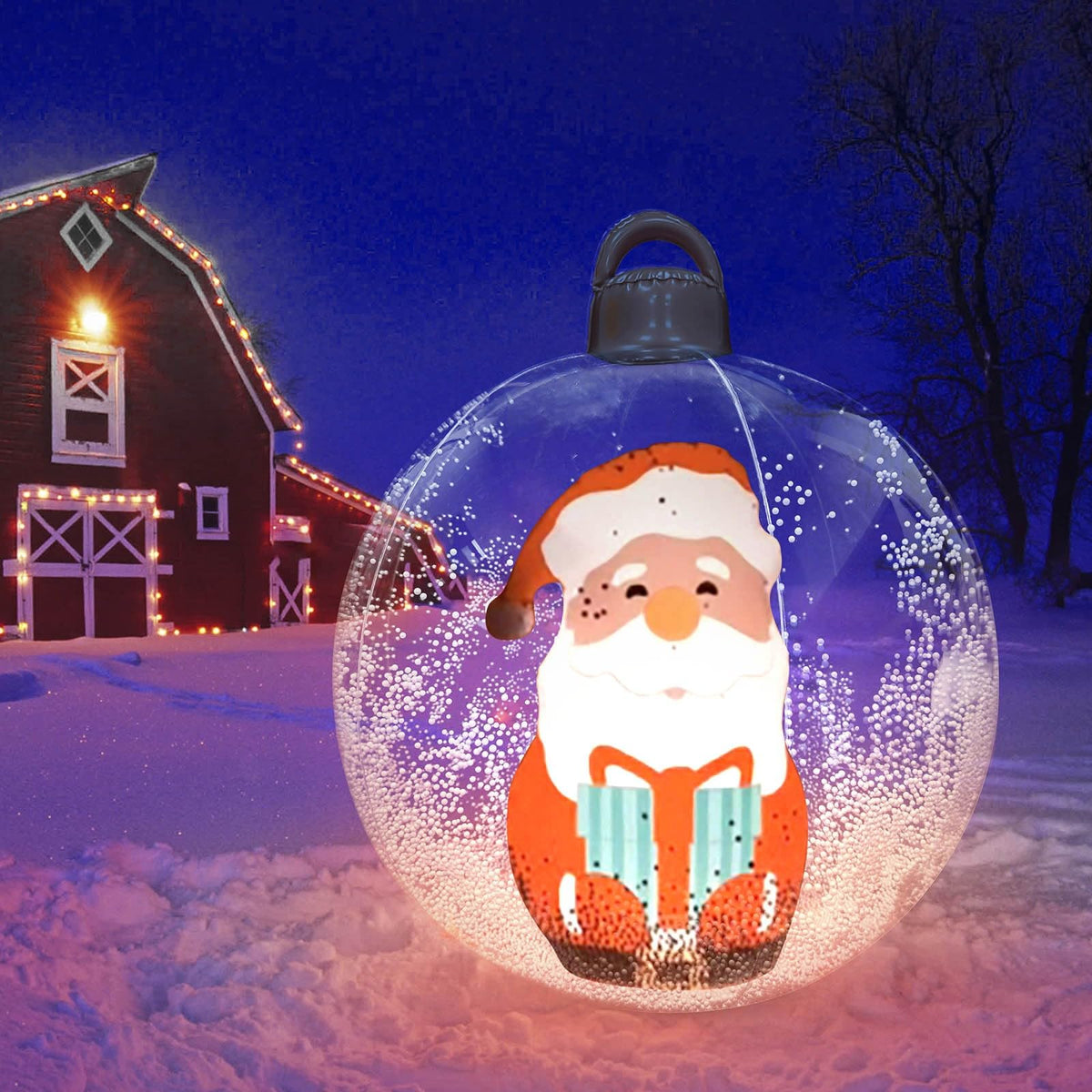 NB-CT017 Christmas Inflatable Decorated Ball 24in Yard Inflatable Christmas Balls Giant Xmas Tree Ornaments PVC Blow up Yard Decorations