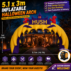 NB-CT034 Halloween Inflatable Monster Arch Giant Teeth Inflatable Arch Gate Outdoor Lawn Party Halloween Inflatable Decorations