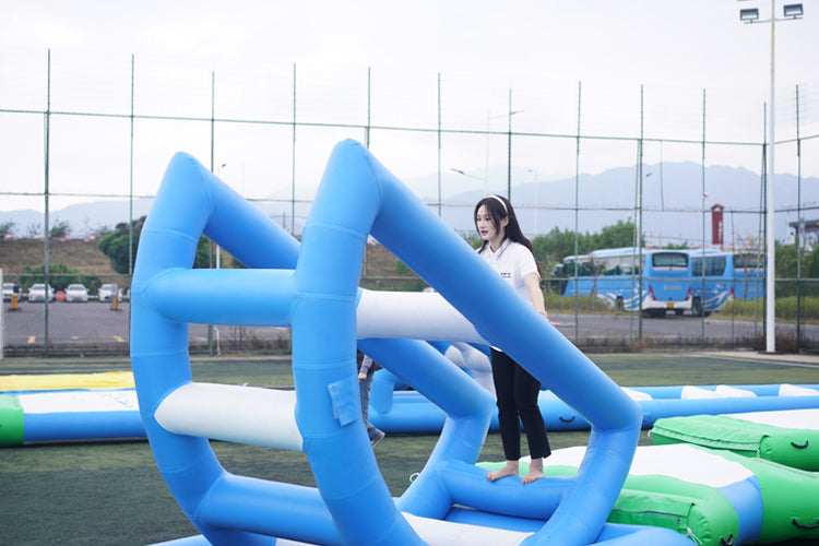 NB-WP026 Commercial Grade Giant Inflatable Water Park Floating Obstacle Course Modular Aqua Park for Sea and Lake Professional Floating Playground for Resorts and Rental Business