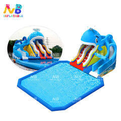 NB-LW021 Commercial kids & adult inflatable water amusement park inflatable water pool slide theme land park