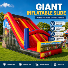 NB-SL066  Commercial Giant Inflatable Slide with Climbing Ladder – Custom Printed Outdoor Event & Rental Inflatable