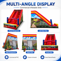 NB-SL066  Commercial Giant Inflatable Slide with Climbing Ladder – Custom Printed Outdoor Event & Rental Inflatable
