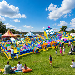 Commercial Giant Inflatable Amusement Park Obstacle Course