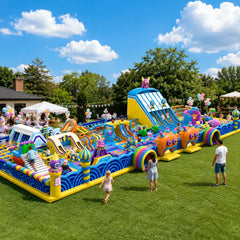 Commercial Giant Inflatable Amusement Park Obstacle Course