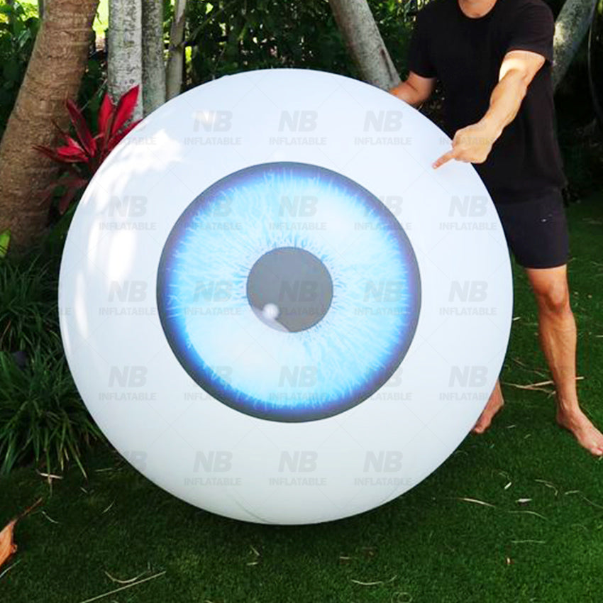 XEOVHV Halloween Glow Eye Ball Huge In The Dark Eyeball Halloween Fake Glow Spooky Eyes For Window Wall Door Garden Lawn Stage Prop Yard Hanging Supplies - D