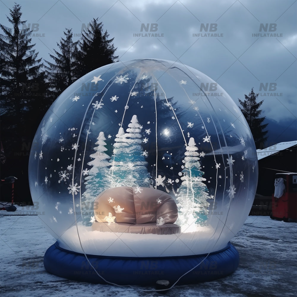 NB-TE057 Large Inflatable Snowball Outdoor Christmas Ball Christmas Snowball For Sale LED Lights giant inflatable snow globe