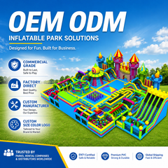 Commercial Giant Inflatable Amusement Park Obstacle Course Custom Indoor Outdoor Playground OEM ODM Free 3D Design